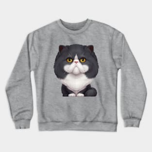 Black & White Cat Cat Crewneck Sweatshirt